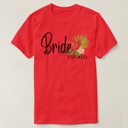 Matching Bride and Groom Honeymoon Just Married Co T-shirt (Design voorkant)