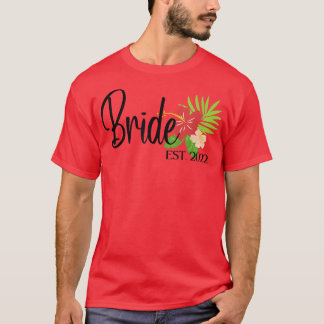 Matching Bride and Groom Honeymoon Just Married Co T-shirt