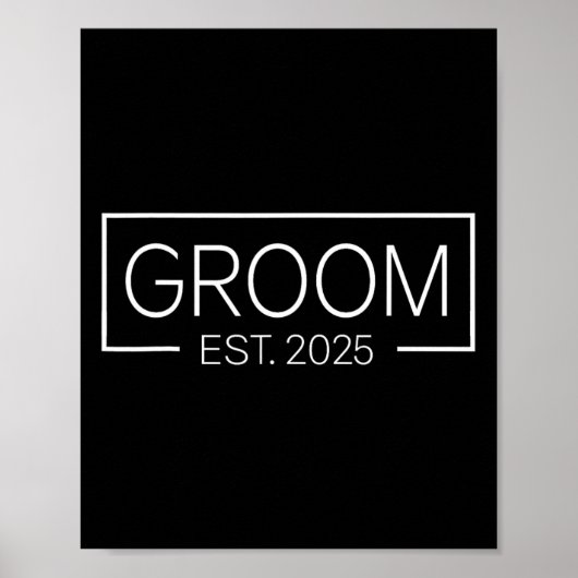 Matching bruid en bruidegom Getrouwd 2025 Mr. Mrs Poster (Voorkant)
