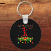Matching Buffalo Plaid Softball Srts Christmas Paj Sleutelhanger (Voorkant)