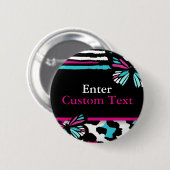 Matching Butterfly Animal Print Buttonnen Ronde Button 5,7 Cm (Voorkant /achterkant)