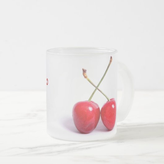 Matching Cherries Matglas Koffiemok (Voorkant rechts)