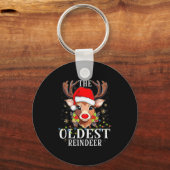 Matching Christmas The Oldest Reindeer Family  Sleutelhanger (Voorkant)