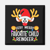 Matching Christmas Very Merry Favorite Child Reind Magneet (Voorkant)