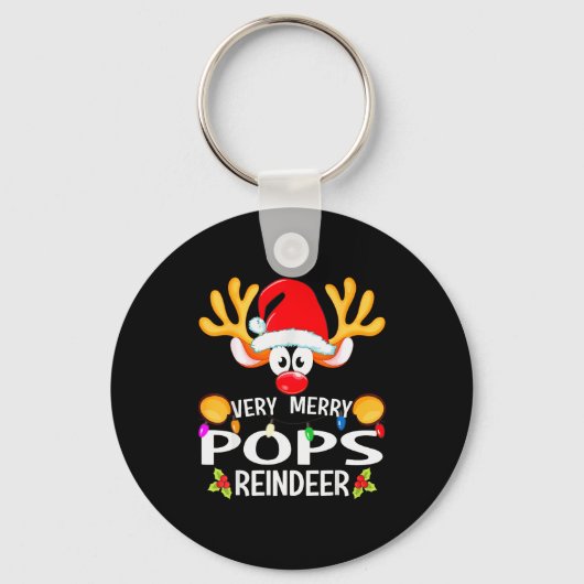 Matching Christmas Very Merry Ps Reindeer Sleutelhanger (Voorkant)