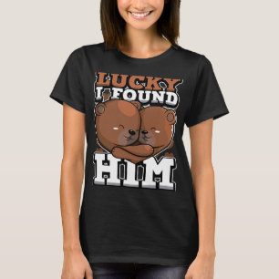 Matching Couple Jubileum Lucky ik vond zijn Beer T-shirt