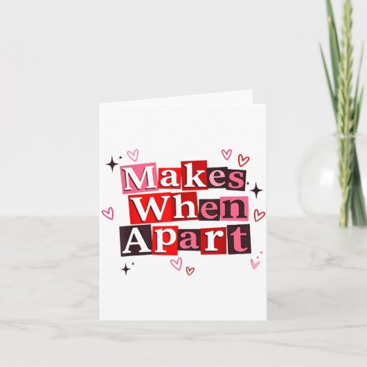 Matching Couple Makes When Apart Long Distance Rel Kaart (Voorkant)