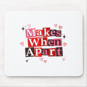 Matching Couple Makes When Apart Long Distance Rel Muismat (Voorkant)