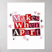 Matching Couple Makes When Apart Long Distance Rel Poster (Voorkant)