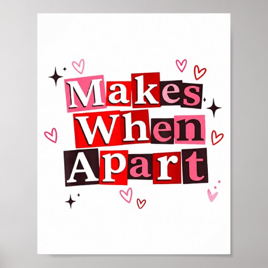 Matching Couple Makes When Apart Long Distance Rel Poster (Voorkant)