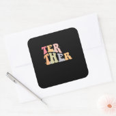 Matching Couples Better Together Best Friends Desi Vierkante Sticker (Envelop)