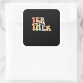 Matching Couples Better Together Best Friends Desi Vierkante Sticker (Tas)