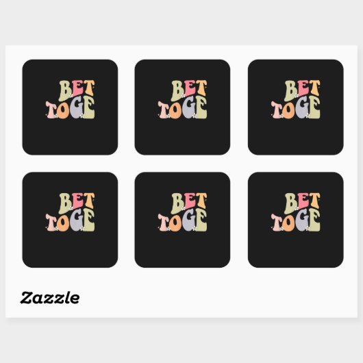 Matching Couples Better Together Style  Vierkante Sticker (Vel)