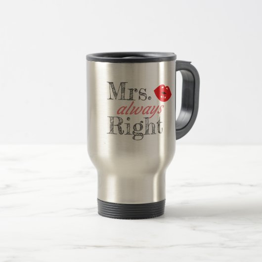 Matching Couples Gift Cadeaubont altijd Juist Cade Reisbeker (Voorkant rechts)