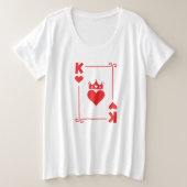 Matching Couples Halloween Costume King of Hearts Grote Maat T-shirt (Design voorkant)