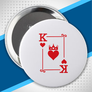 Matching Couples Halloween Costume King of Hearts Ronde Button 4,0 Cm