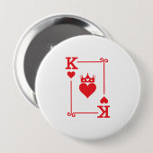 Matching Couples Halloween Costume King of Hearts Ronde Button 4,0 Cm (Voorkant /achterkant)