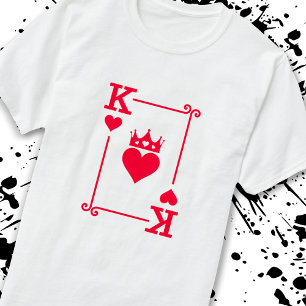 Matching Couples Halloween Costume King of Hearts T-shirt
