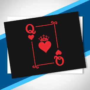 Matching Couples Halloween Costume Queen of Hearts Briefkaart