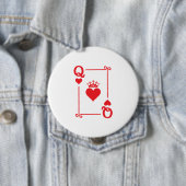 Matching Couples Halloween Costume Queen of Hearts Ronde Button 4,0 Cm (In situ)