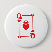 Matching Couples Halloween Costume Queen of Hearts Ronde Button 4,0 Cm (Voorkant)