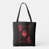 Matching Couples Halloween Costume Queen of Hearts Tote Bag (Achterkant)