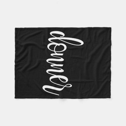 Matching Donner Christmas Text Only Brown Green Re Fleece Deken (Voorkant (Horizontaal))