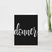 Matching Donner Christmas Text Only Brown Green Re Kaart (Voorkant)