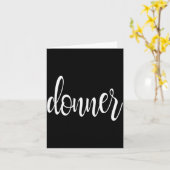 Matching Donner Christmas Text Only Brown Green Re Kaart (Gele Bloem)