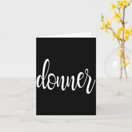 Matching Donner Christmas Text Only Brown Green Re Kaart (Gele Bloem)