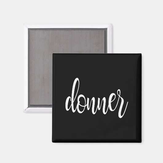 Matching Donner Christmas Text Only Brown Green Re Magneet (Voorkant / Achterkant)