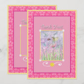 Matching Fairy Thank You Cards beroemd gemaakt doo Bedankkaart (Voorkant / Achterkant)