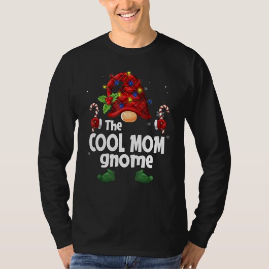 Matching familie De Cool Moeder Gnome Kerstgroep T-shirt (Voorkant)