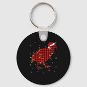Matching Family Buffalo Plaid Quail Bird Christmas Sleutelhanger (Voorkant)