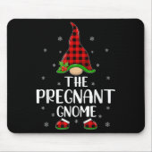 Matching Family Buffalo Plaid The Pregnant Gnome C Muismat (Voorkant)