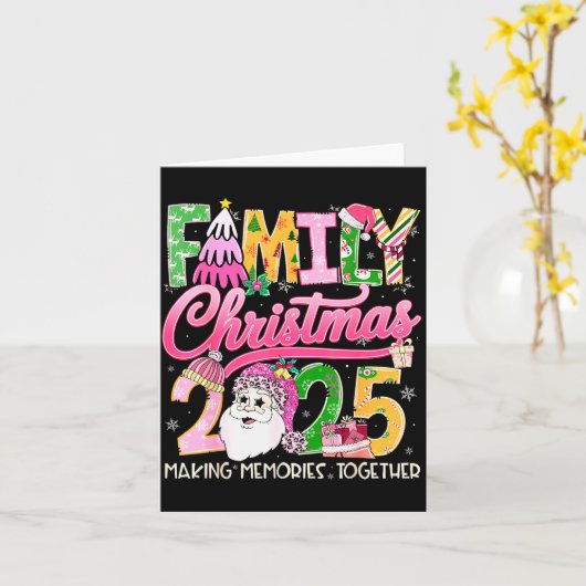 Matching Family Christmas 2025 Xmas Making Memorie Kaart (Gele Bloem)