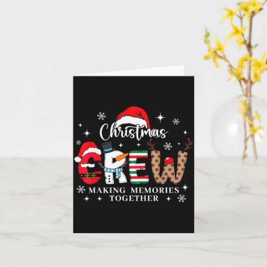 Matching Family Christmas Crew Making Memories Tog Kaart (Gele Bloem)