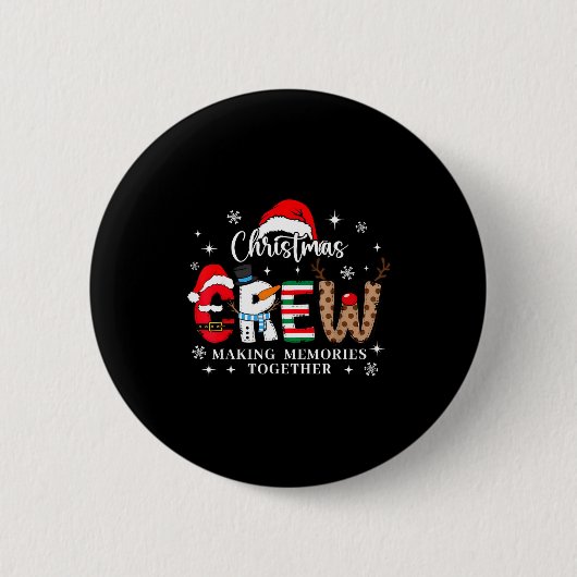 Matching Family Christmas Crew Making Memories Tog Ronde Button 5,7 Cm (Voorkant)
