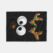 Matching Family Christmas Reindeer Face Christmas  Fleece Deken (Voorkant (Horizontaal))