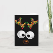 Matching Family Christmas Reindeer Face Christmas  Kaart (Voorkant)