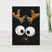 Matching Family Christmas Reindeer Face Christmas  Kaart (Voorkant)