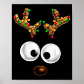 Matching Family Christmas Reindeer Face Christmas  Poster (Voorkant)