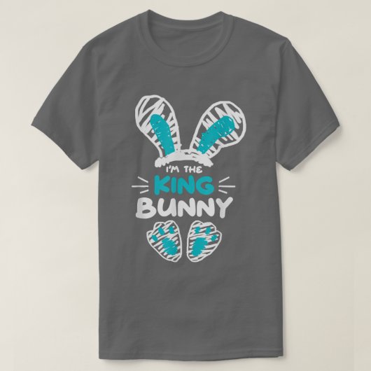 Matching Family Easter Gift Ik ben de King Bunny T-shirt (Design voorkant)