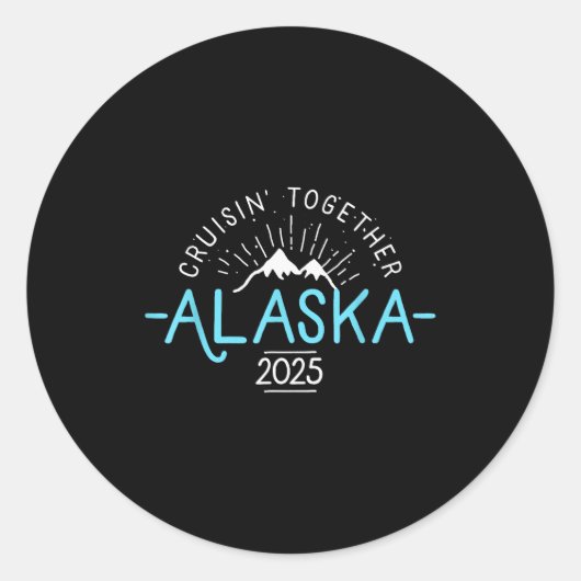 Matching Family Friends And Group Alaska Cruise 20 Ronde Sticker (Voorkant)