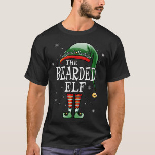 Matching Family Funny The Bearded Elf Kerstmis T-shirt