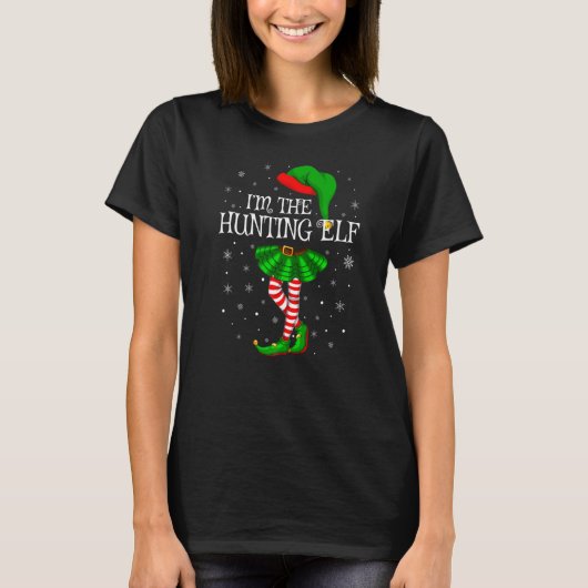 Matching Family Group Ik ben de jager Elf Christma T-shirt (Voorkant)