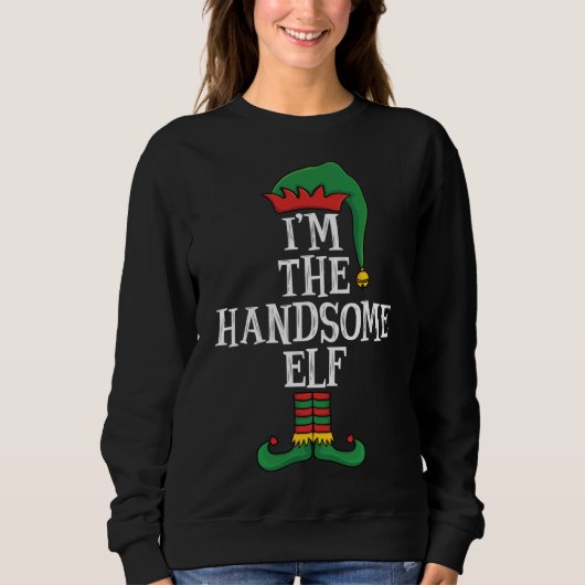 Matching Family Group Ik ben de knappe Elf Funny C Trui (Voorkant)