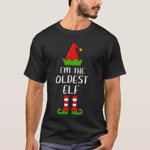Matching Family Group Ik ben de oudste Elf Kerstmi T-shirt