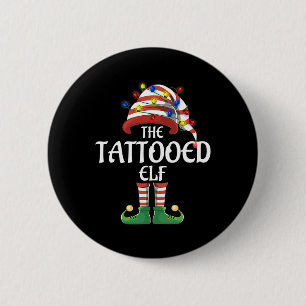 Matching Family Group Ik ben The Tattooed Elf Chri Ronde Button 5,7 Cm