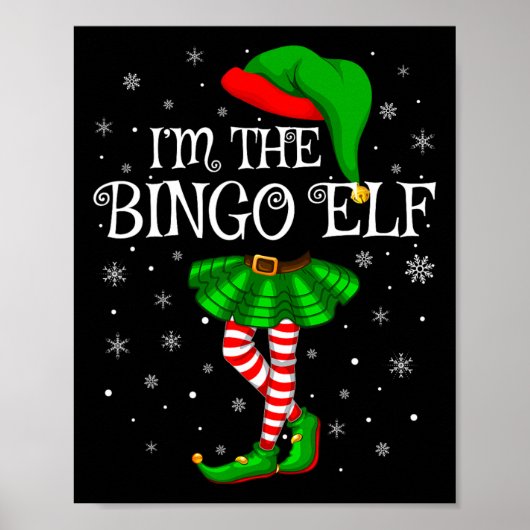 Matching Family Group I'm The Bingo Elf Christmas  Poster (Voorkant)